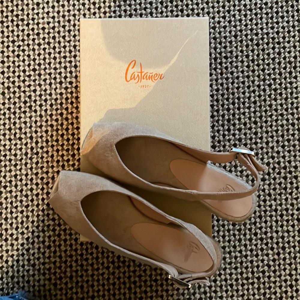 Castaner  low wedge peeptoe espadrille